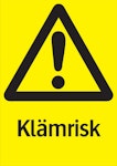 Skylt Klämrisk A4 210x297mm