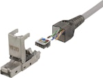 Modularkontakt RJ45 Cat6a skärmad verktygslös metall