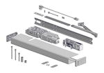 Dörrautomatik SW300-S-ECO tryckande standardarm kpl grå