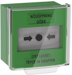 Larmknapp Nödöppning 2st NO/NC grön