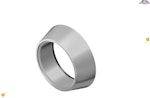 Cylinderring rund 18mm polerad svart