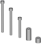 Axelförlängare  20/50/70 mm grå