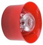 Siren/blixtljus adresserbar CHQ-WSB2 EN 54-23 vägg röd