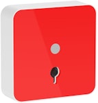 Nyckelbrytare brandkårslås LED-ind plast röd