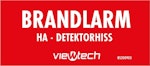 Skylt Brandlarm detektorhiss 80x35mm