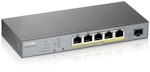 PoE switch 5port + 1SFP GS1350-6HP 60W Smart managed