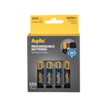 Uppladdningsbara batterier Aqiila USB-C AAA 600mAh 4-pack