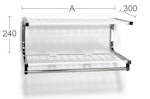 Tamburhylla 7000 100cm vit nickel