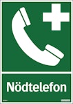 Skylt Nödtelefon 210x297mm