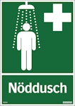 Skylt Nöddusch 210x297mm