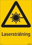 Skylt Laserstrålning 210x297mm