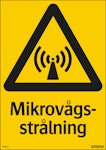 Skylt Mikrovågsställning 210x297mm