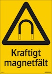 Skylt kraftigt magnetfält 210x297mm