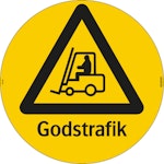 Skylt Golvobs Godstrafik