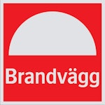 Skylt Brandvägg