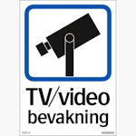 Dekal TV/Video bevak sjh dubbelsidig A6