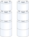 Väggdistans Q 10x6mm 40st/frp