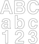 Självhäftande bokstav Y 15cm vit