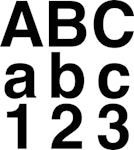 Självhäftande symbol bindestreck Svart 27 cm