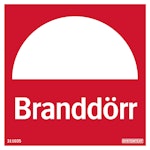 Skylt branddörr