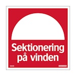 Sektionering på vinden