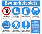 Kombiskylt byggarbetsplats