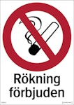Dekal Rökning förbjuden 148x210mm