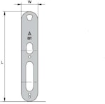 Täckplåt 52mm matt rostfritt stål