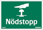 Dekal Nödstopp 105x74mm