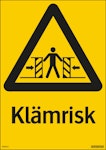 Skylt Klämrisk 210x297mm