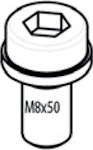 Skruv axelförlängare ED250 90mm
