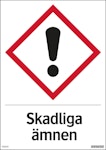 Skylt Skadliga ämnen 210x297mm