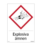 Skylt Explosiva ämnen 210x297mm