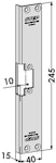 Monteringsstolpe ST4060-10 vinklad 10mm