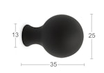 Knopp William 25mm soft svart SB