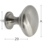 Knopp Amadeus 27,5mm borstad nickel SB