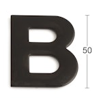 Bokstav rostfri 50mm svart B SB
