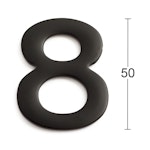 Siffra rostfri 50mm svart 8 SB