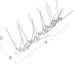 Fågelpiggar 330X120X150 4-Piggar