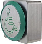 Tryckknapp utanpåliggande handikappsymbol