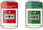 Skyddskåpa för larmknapp inkl. 2st kåpor grön & röd