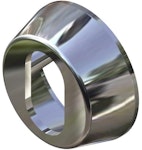 Cylinderring 21mm krom