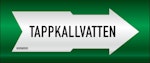 Rörmärkning VVS Tappkallvatten 160mmx5m polyester självhäfta
