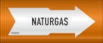 Rörmärkning AFS Naturgas 160mmx5m polyester självhäftande