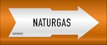 Rörmärkning AFS Naturgas 110mmx5m polyester självhäftande