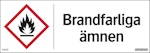 Dekal Brandfarliga ämnen 297x105mm