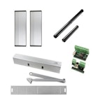 Dörrautomatikpaket SW100 tryckande Hotron mix AK silver alu