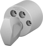 Vredcylinder KC2573SL återfjädrande rund mattkrom