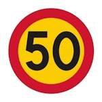 Skylt Hastighetsbegränsning - Ange hastighet. 450mm Ø alumin