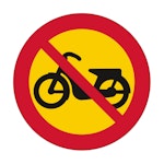 Skylt Förbud mot trafik med moped klass 2 - C11 600mm Ø alum